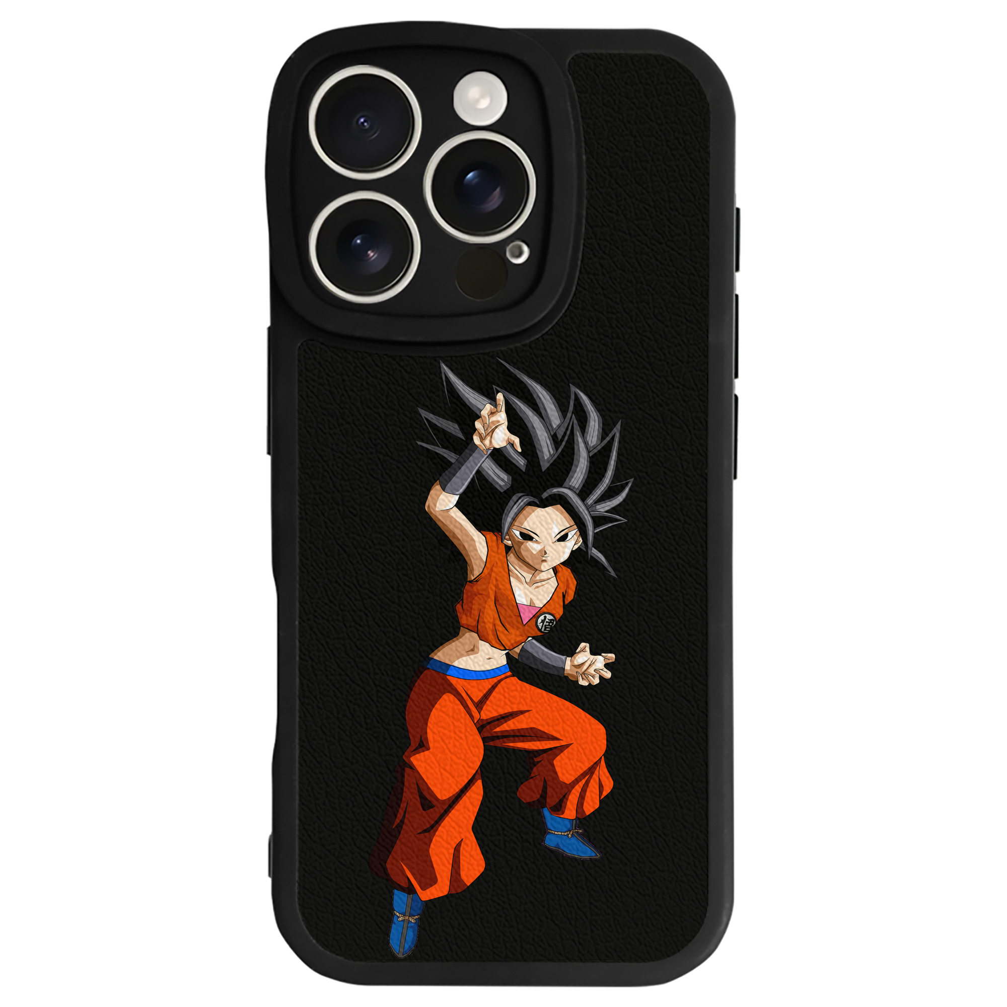 （画像用） ドラゴンボール カリフラ DRAGON BALL Caulifla 【iPhone 16シリーズ対応】シリコンスマホケース（レザー調） 材質：シリコン
